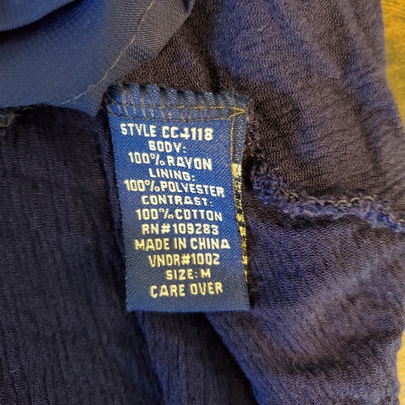 Ocean Drive Blue Crochet Detail Top - Picture 4 of 5